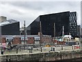 SJ3489 : Canning Graving Docks and the Mann Island Buildings by Jonathan Hutchins