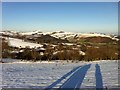 Hill south of Bontuchel in the snow