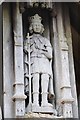 Carving on the lychgate