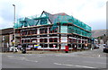 Scaffolding on a Treorchy corner