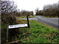H5458 : Damaged road sign, Beltany by Kenneth  Allen