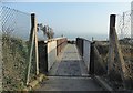 SN6296 : Footbridge over the railway by Eirian Evans