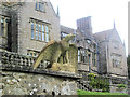 SX7384 : An Eagle on the Terrace Steps at Bovey Castle by Chris Reynolds