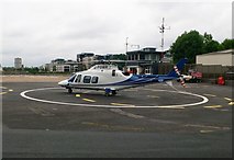 TQ2676 : Helicopter at London Heliport by Eirian Evans