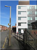 SJ8989 : Apartment block in Marriott Street, Stockport by John S Turner