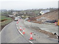 Constructing a new carriageway at the realigned bend on the Hilltown Road