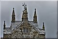 SX3880 : Bradstone: Late c16th Manor Gatehouse: Six ashlar turrets with pinnacles by Michael Garlick