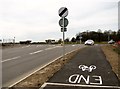 Approaching the new Salhouse Road roundabout