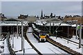 NS2982 : A Snowy Helensburgh Central Railway Station by Adam Forsyth