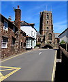 SS9943 : Up the A396 Church Street, Dunster by Jaggery