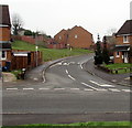 Towards speed bumps across Llandegfedd Way, New Inn