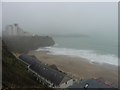 A misty morning on Tolcarne Beach