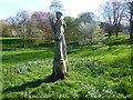 Carving of a monk near Lesnes Abbey