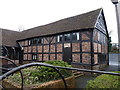 Half-timbered barn NW of The Old Hall