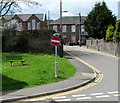 Bench on a grassy corner, Bargoed