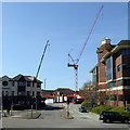 Cranes over Horsham town centre