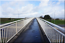SE1220 : Footbridge over the M62 near Ainley Top by Ian S