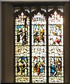 SJ9398 : Stained glass in St Peter's Church by Gerald England