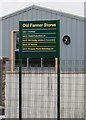 Old Farmer Stores name sign, Church Road, Lydney