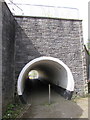 Pedestrian tunnel under a railway bridge, Pontymister