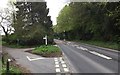 The junction of Frog Hole Lane with the A267