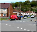 Royal Mail van on a Pontymister corner