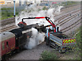 ST2077 : Steam locomotive being coaled in Pengam Sidings by Gareth James