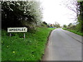 Amberley boundary sign alongside Culver Hill