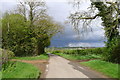 Bridleway crossing North Luffenham Road