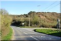 Road junction for Trebarwith Strand