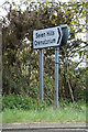 TM2241 : Roadsign on the A1156 Felixstowe Road by Geographer