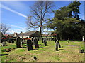 The churchyard and rear of the Village Hall, Whorlton