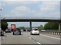 The M40 runs under a footbridge