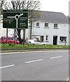 Directions sign on the approach to Salutation Square roundabout, Haverfordwest