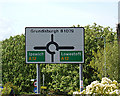 TM2649 : Roadsign on the B1079 Grundisburgh Road by Geographer