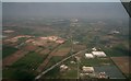 Disused railway and M62 junction at North Cave: aerial 2018