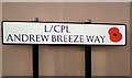 SJ9295 : L/CPL Andrew Breeze Way signage by Gerald England