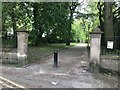 Stone entrance piers to Stubbs Walks