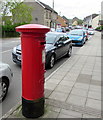 ST1596 : King George V pillarbox outside Fleur-de-lis post office  by Jaggery