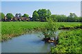 River Windrush running adjacent to Grimesmead, Witney, Oxon