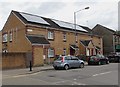 Rooftop solar panels, Cwrt Trelyn, Fleur-de-lis