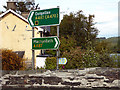 Road signs on Pont ar Ddyfi