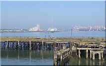 SU4110 : Remains of Royal Pier, Southampton by Paul Coueslant