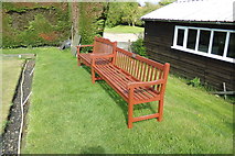 TM3569 : Seats at Peasenhall & Sibton Bowling Green by Geographer