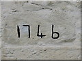 H5660 : Inscribed date in front of Broughan House by Kenneth  Allen