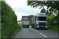 HGVs on B2086, Swattenden Lane