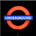 Underground roundel at Angel tube station