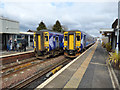 Class 156 trains at Barrhead station