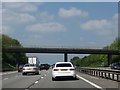 The M40 approaching Oakley Wood Road bridge