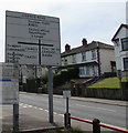 Directions sign near the southern end of High Street, Blackwood